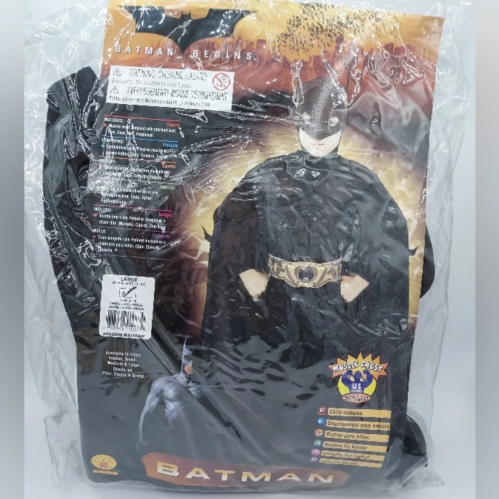 *SHIPS SAME/NEXT DAY!* New Kids Batman Muscle Chest Costume - Size USA 12-14